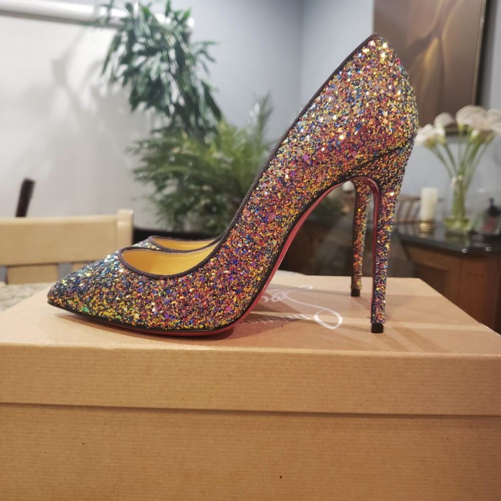 Christian Louboutin Multicolor Glitter Heels